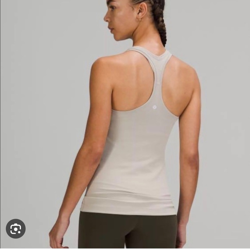 NWT Lululemon cool racer back tank *everlux tank, dove, sz 6